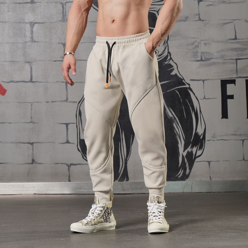 裤子男款秋冬款秋冬季加绒加厚运动休闲小脚裤跑步训练健身卫裤肌