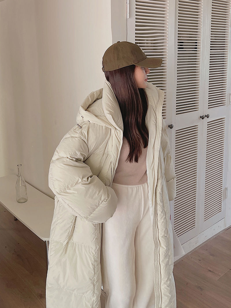 波司澄东北零下保暖羽绒服女2023年新爆款白鸭绒高档美拉德过膝长