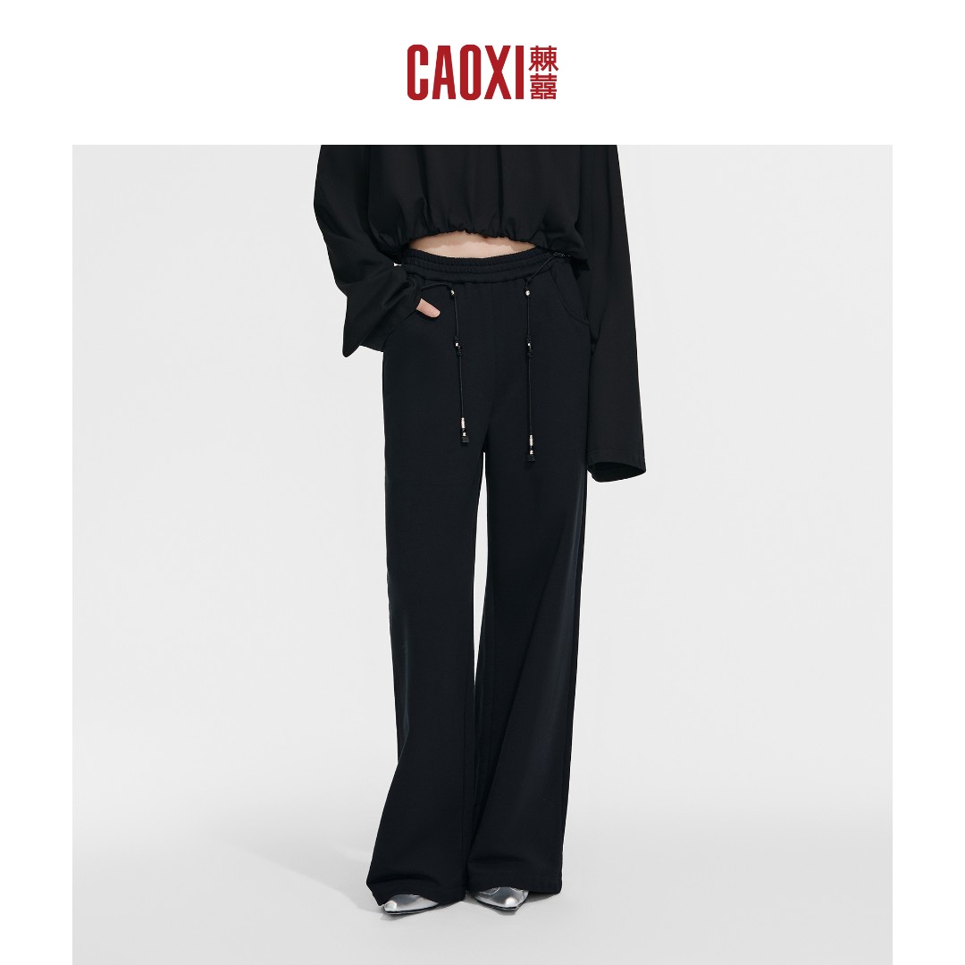 CAOXI/㯥囍2024早秋款新中式设计感立体剪裁休闲女裤
