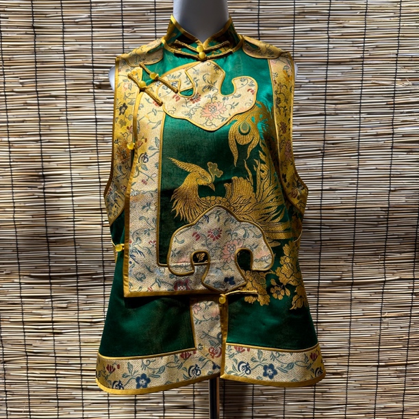 绣行·老软缎马甲中国风女士复古（岁月痕迹，不喜勿拍）