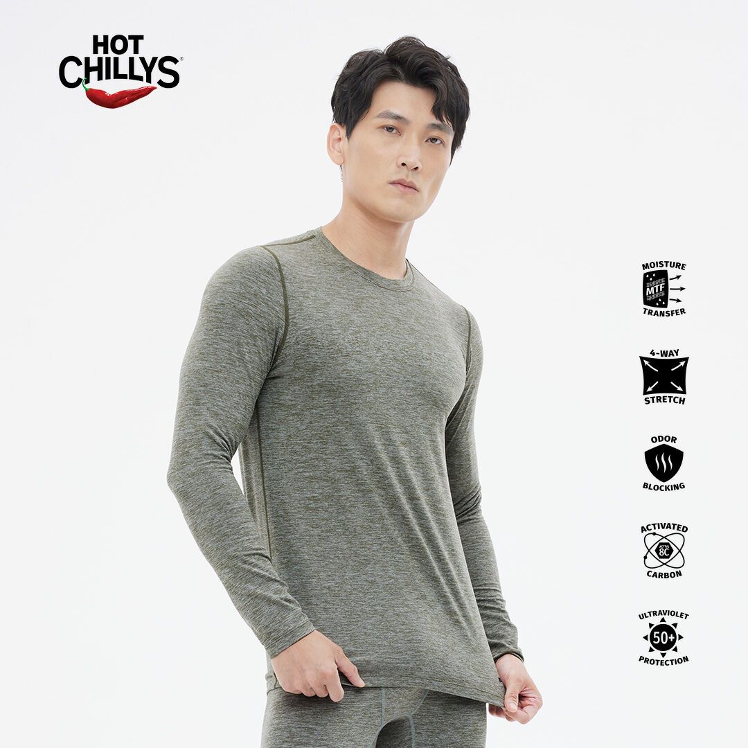 Hotchillys热椒桃皮4.0徒步户外运动款速干打底上衣吸湿排汗男装