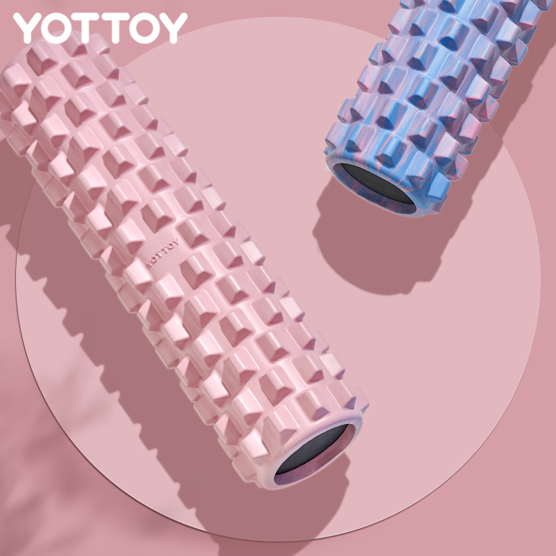 yottoy狼牙棒实心健身器材泡沫轴肌肉放松按摩滚轴轮琅琊瑜伽柱