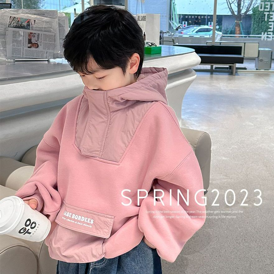 儿童冬款卫衣加绒加厚2025新款连帽中小童上衣男童外套卫衣韩版