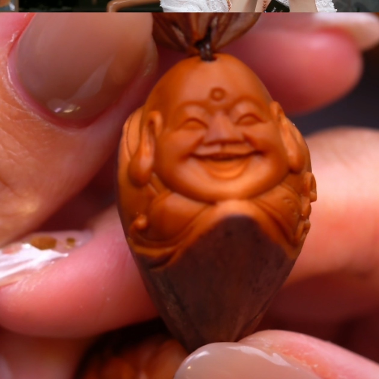 核雕包衣弥勒手串