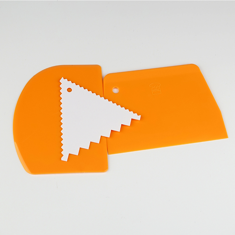 三能器具SN4050塑料刮板组 蛋糕奶油刮板切面刀3片装 烘焙工具