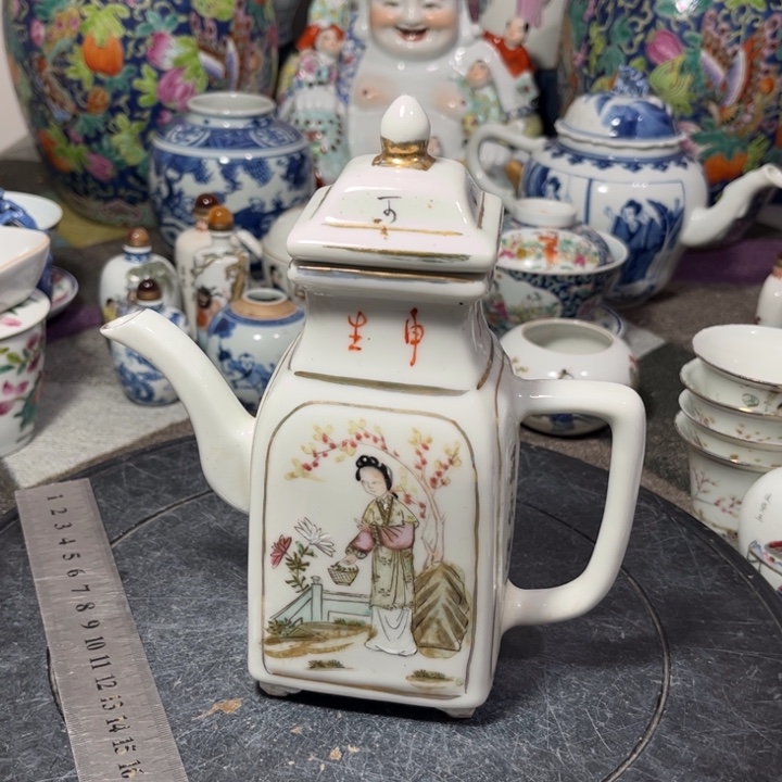 摆件桃花美女酒壶一件0000