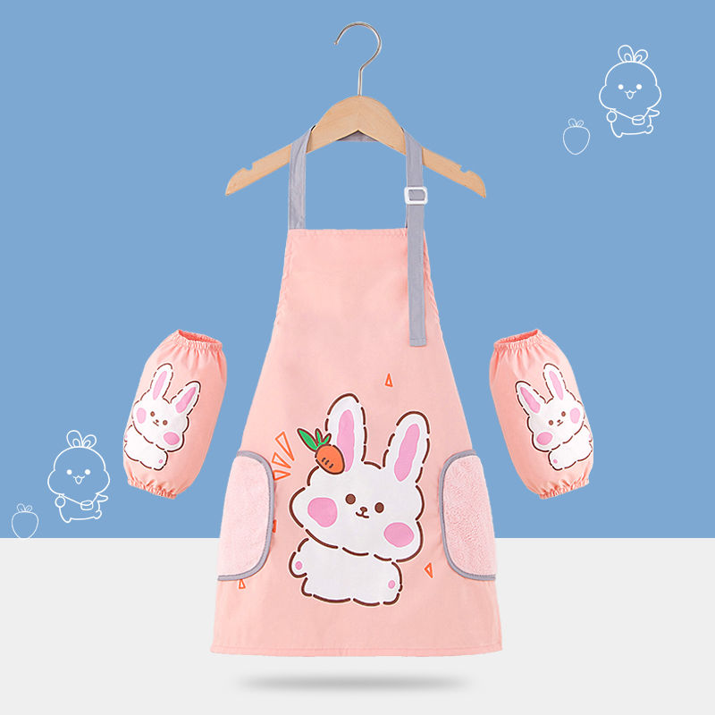 儿童围裙画画衣幼儿园美术绘画罩衣小孩围兜防水防脏中大童反穿衣