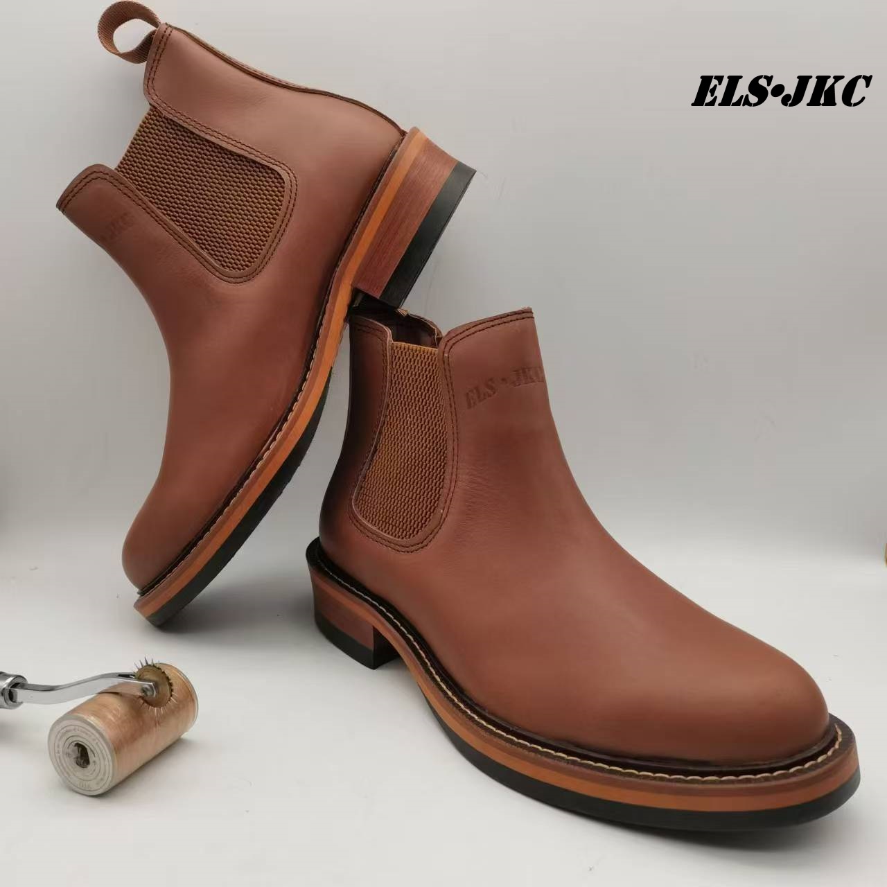 ELS•JKC，男士俄款重工切尔西靴