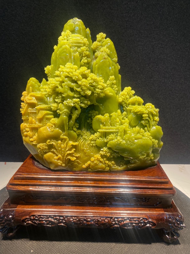 寿山石山水田黄印章印摆件貔貅手把件石雕工艺品入门玄关奇石山水