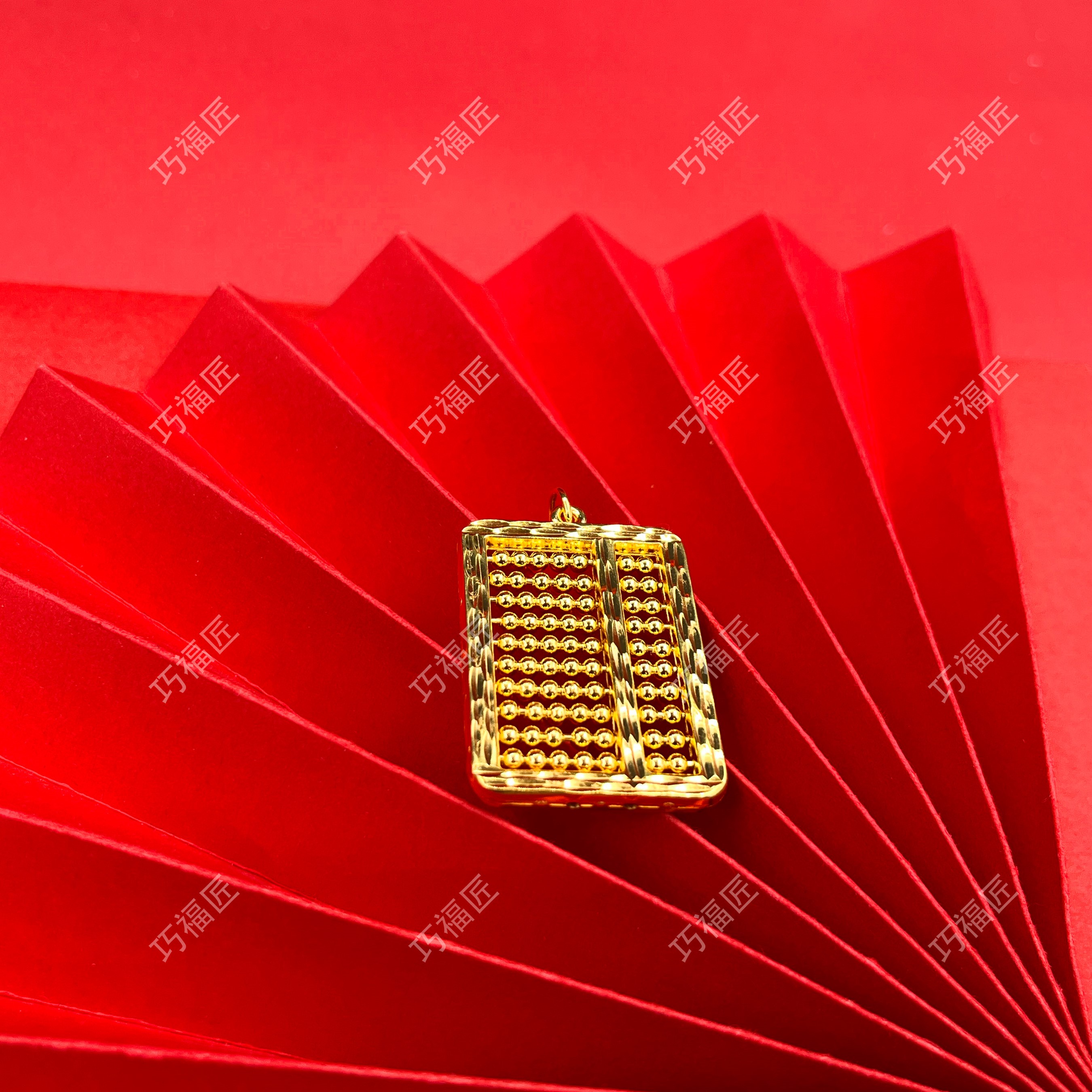 吊坠足银 算盘吊坠 时尚精致挂坠气质百搭经典精美