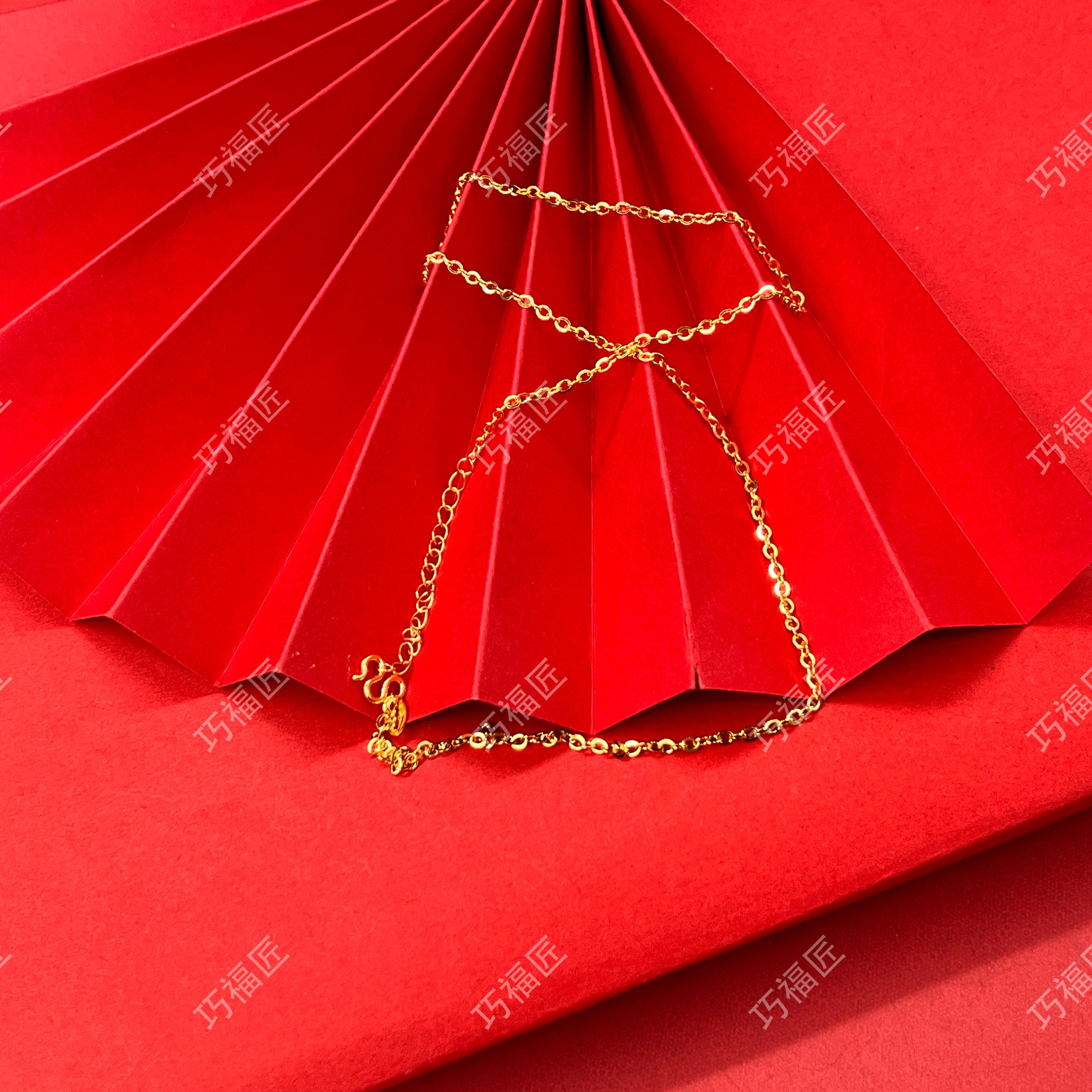 链子足银 闪O链气质百搭时尚经典素链个性简约轻奢