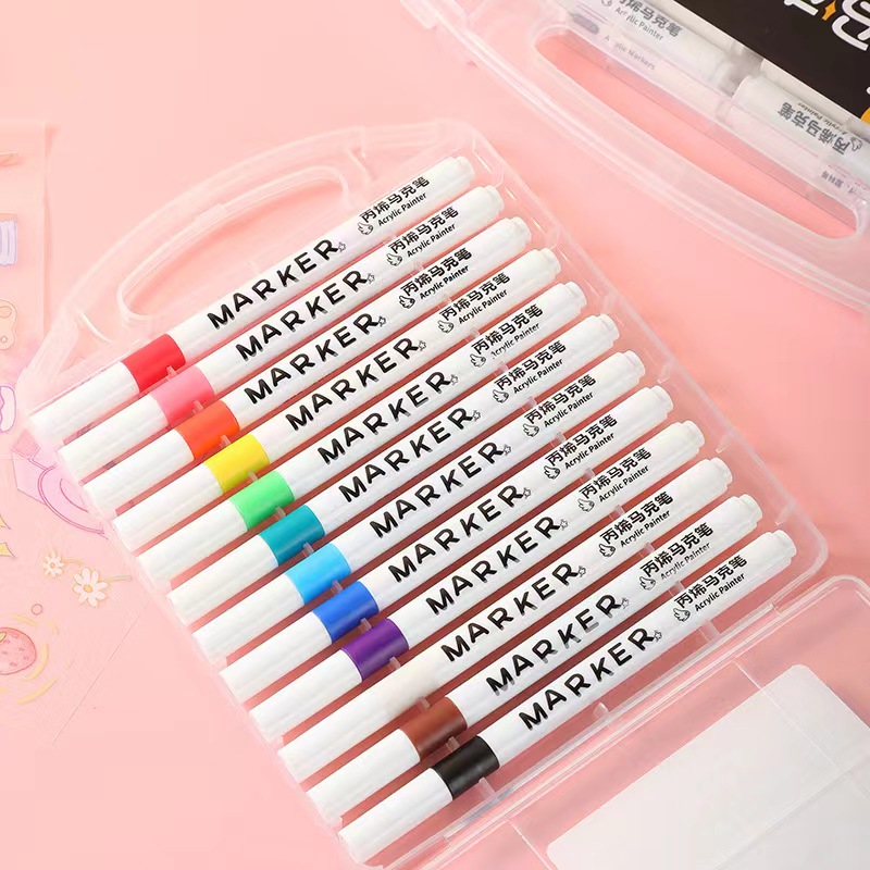 马克笔丙烯12色到手10箱