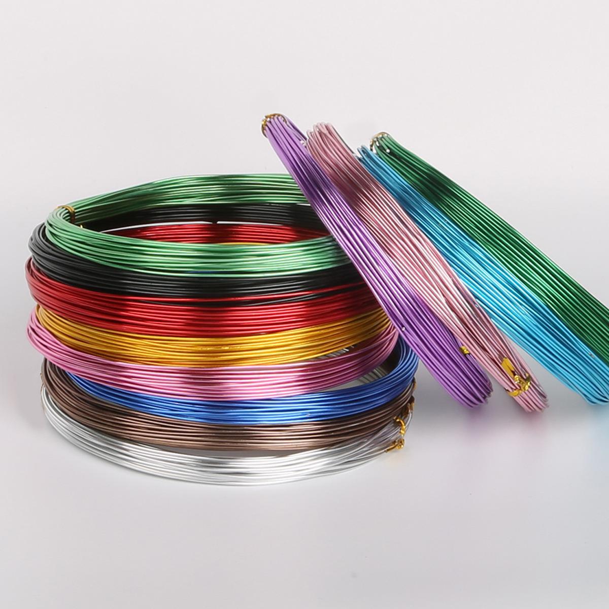 1mm-2.5mm氧化彩色铝线DIY手工材料软铝丝自行车工艺品摆件