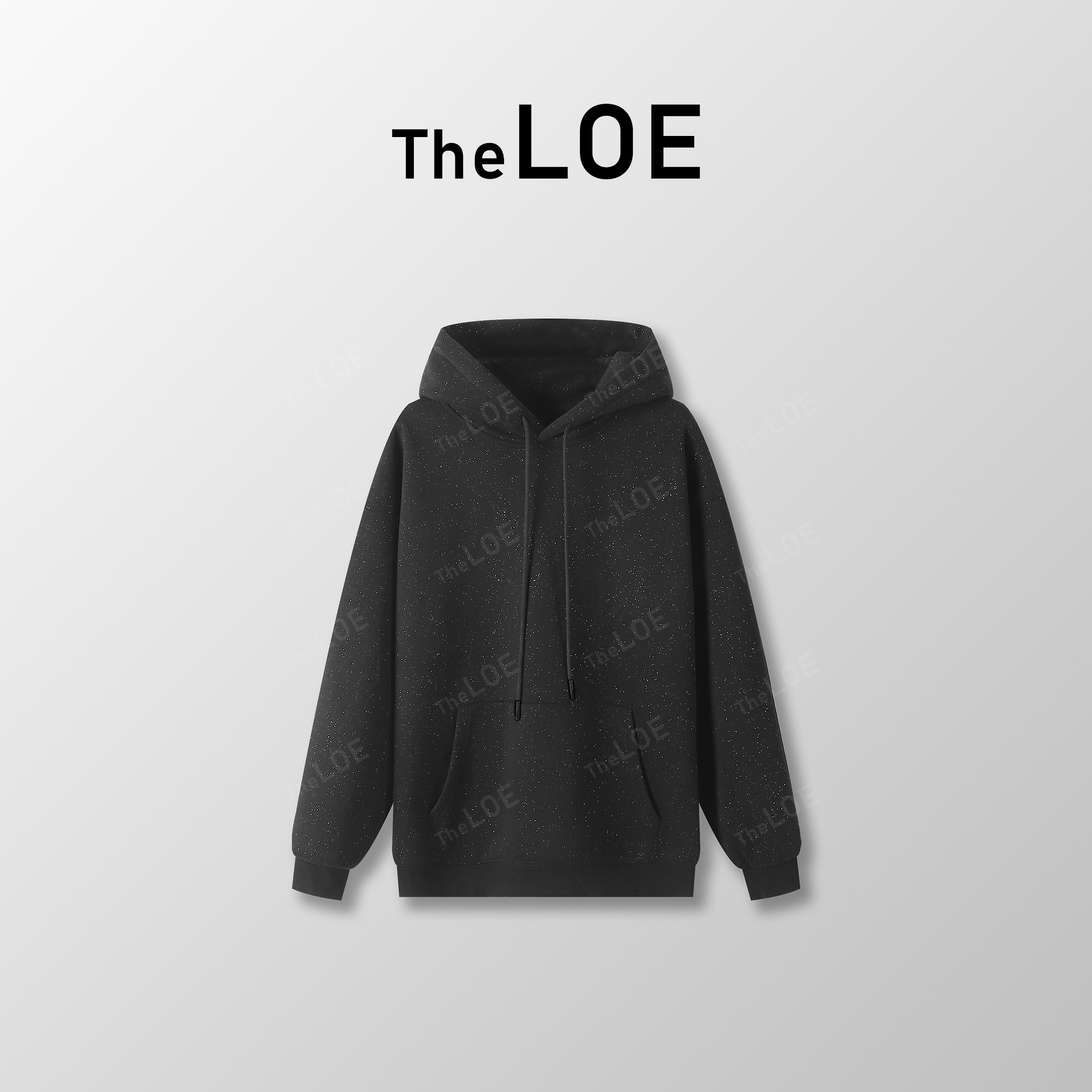 TheLOE/超柔银闪满天星细闪慵懒宽松套头连帽卫衣#12.14ZZ-G1283