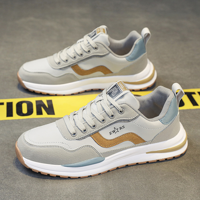 安踏流行阿甘鞋子男秋冬透气百搭潮流休闲运动鞋男士软底皮面跑步