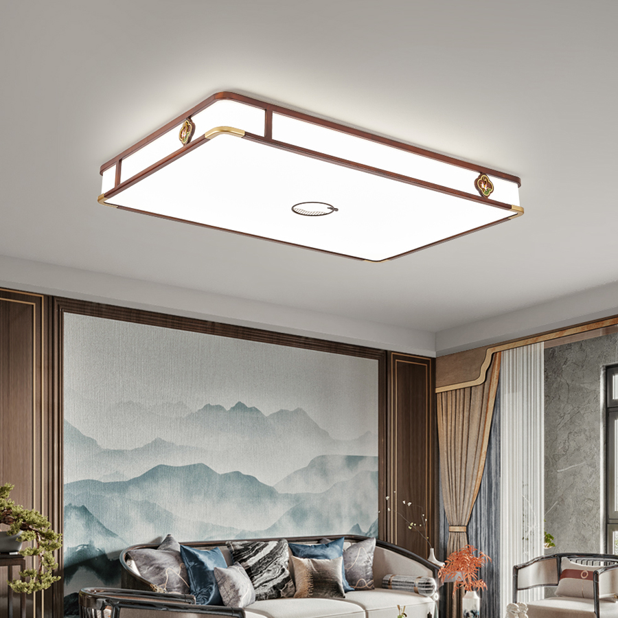 实木吸顶灯新中山客餐厅2025客厅大气卧室灯吸顶灯推荐灯卧室照明