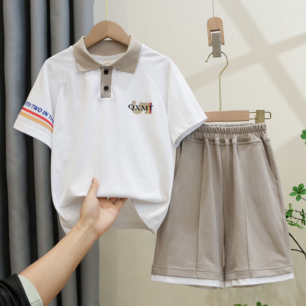 〖千寻美依〗儿童套装夏款童装纯棉短袖两件套中大童休闲百搭款