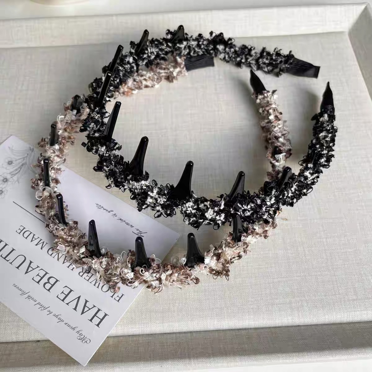 百搭甜美轻奢带齿发箍L