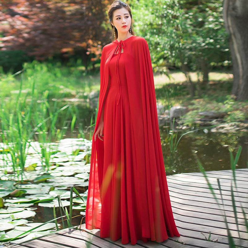 飘逸披肩古风外搭洋气高档斗篷爆款新款时髦外披斗篷披肩长款外披