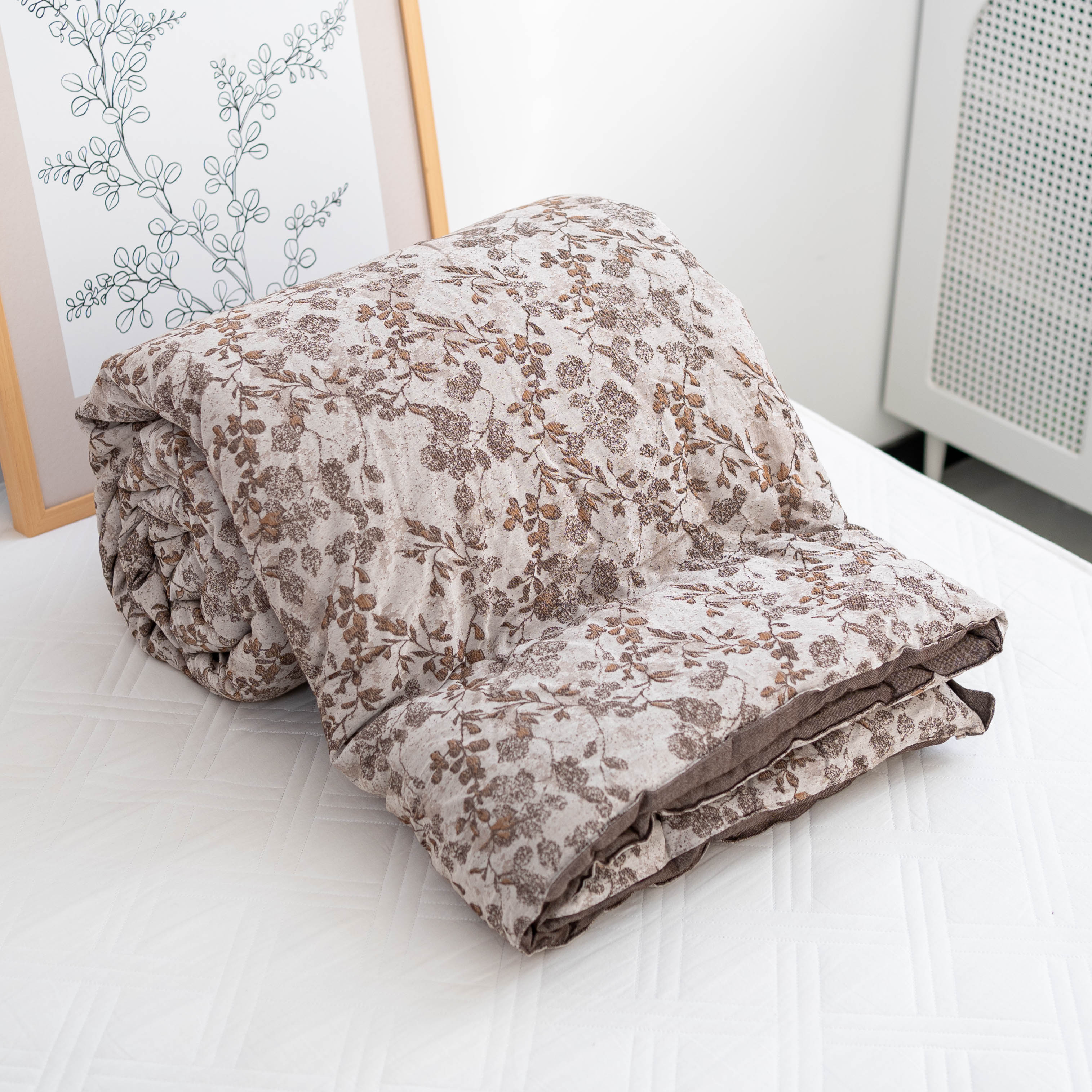 【京かわ会社】伊丽莎白驼绒被200*230cm 罗汉果咖