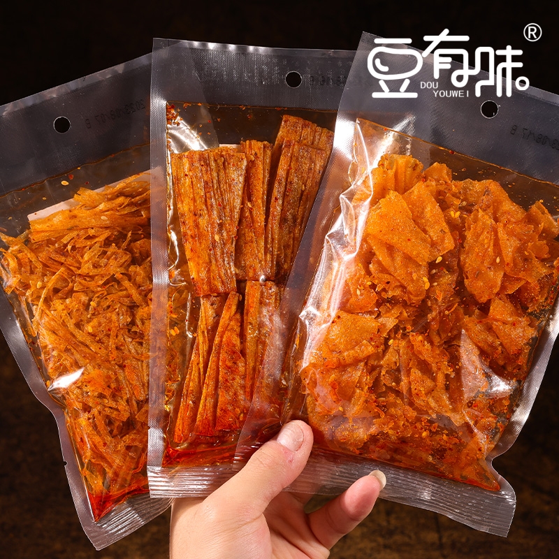 豆有味豆皮麻辣片怀旧辣味辣条大礼包辣白菜手工平江印度80后休闲