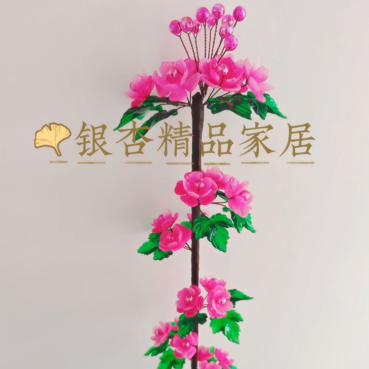 落地新款渐变仿玉锦葵花手工DIY材料包【银杏精品家居原创】