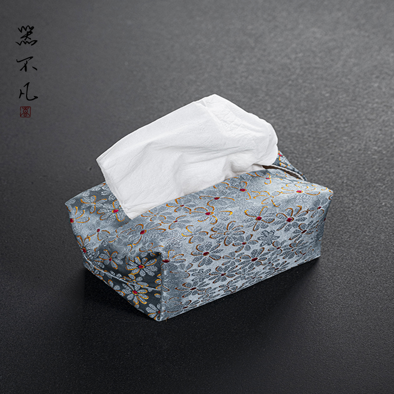 【清仓】中式纸巾盒轻奢高档布艺抽纸盒客厅家用卧室纸巾套茶室