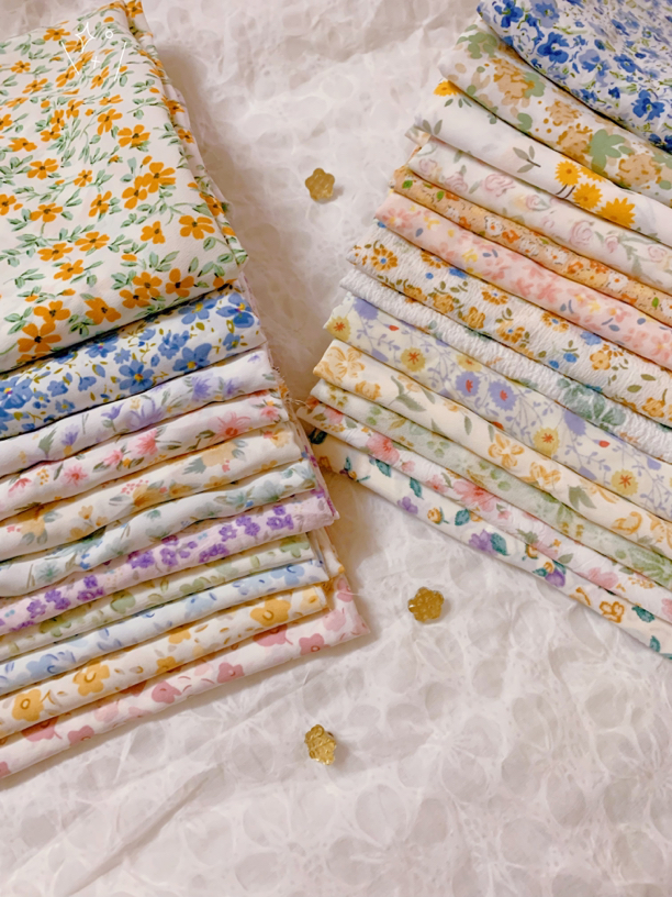 雪纺小碎花手工布头娃衣布料发饰大肠圈材料布艺diy