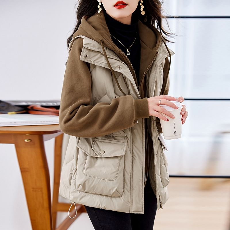 大码冬季羽绒羽绒服女2023新款今年爆款羽绒服宽松巨显瘦假两