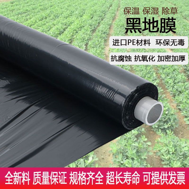 (黑地膜)除草保湿保温塑料薄膜育苗大椒工程膜蔬菜膜农用种植膜