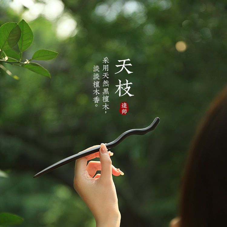 【超值购】绿水青山发簪古风女高级中式木簪木质盘发黑发张发钗簪