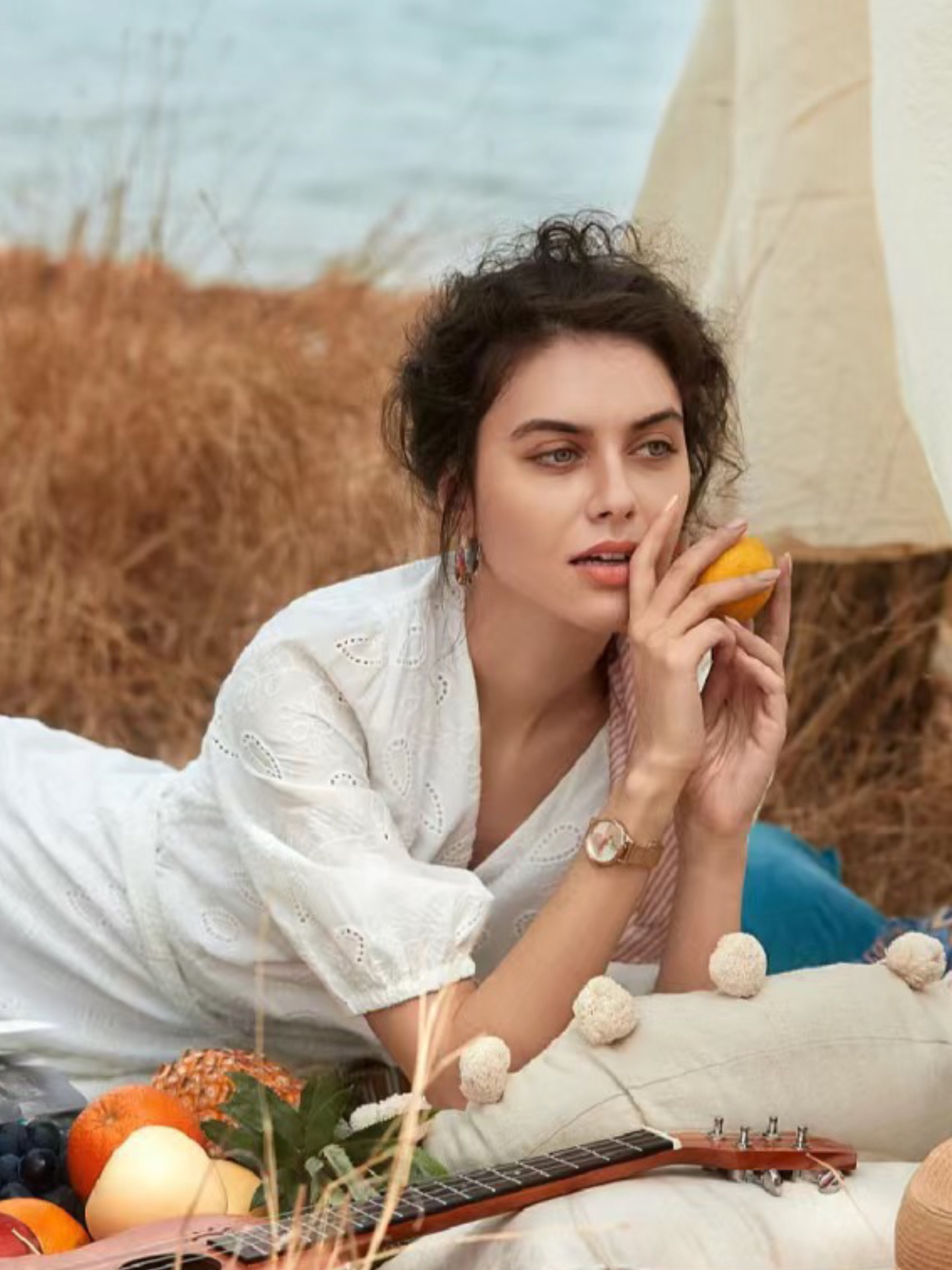 红桃K  高腰工装裤阔腿裤休闲