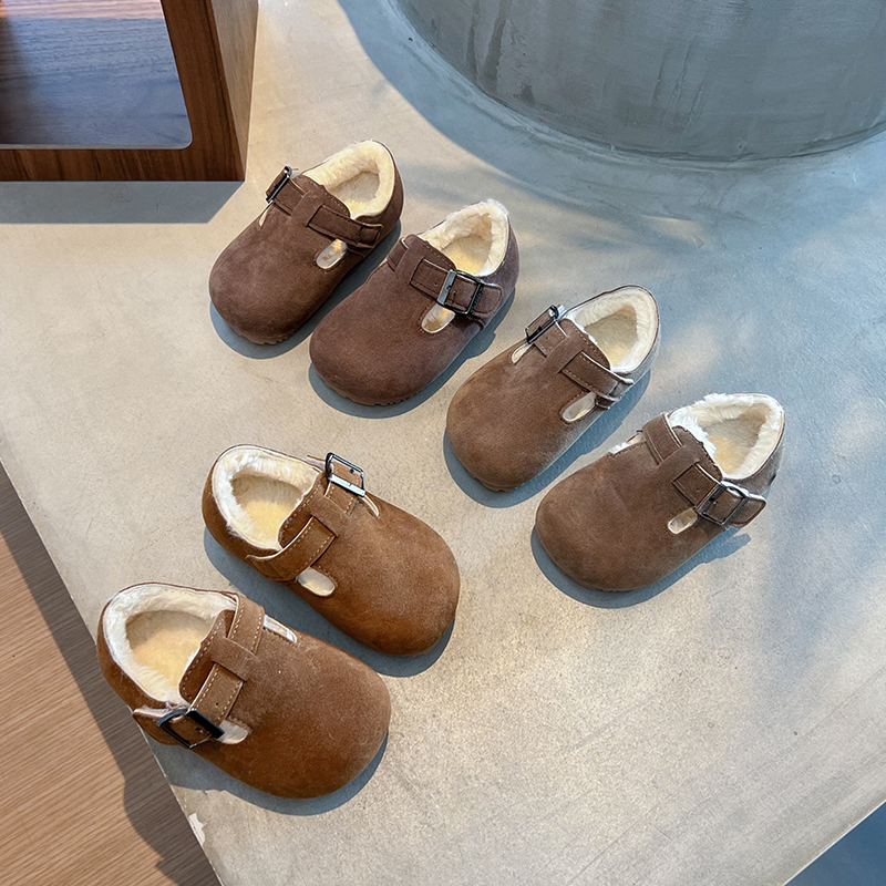 【一家童鞋铺】儿童百搭舒适勃肯鞋保暖童鞋