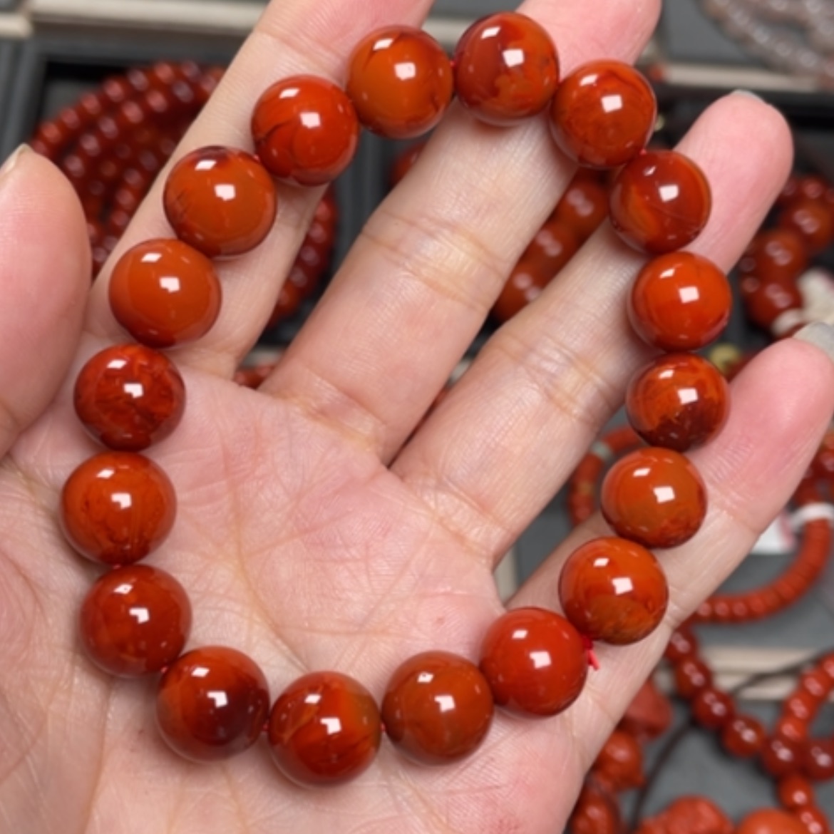 【闪购商品】南红玛瑙手链未镶嵌柠*?