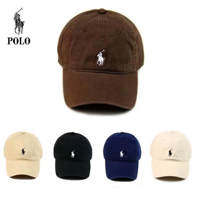 韩版polo棒球帽男女同款小马标太阳帽软顶可调节户外骑行防晒潮牌
