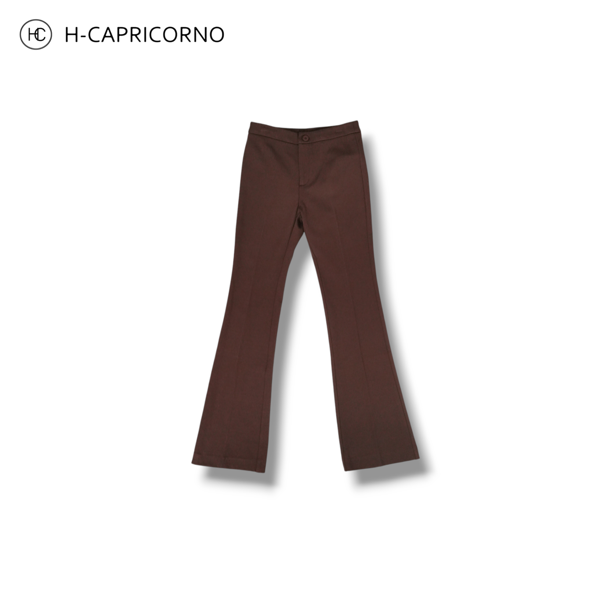 H-CAPRICORNO法式时髦四季挺括微喇复古纤细修长裤