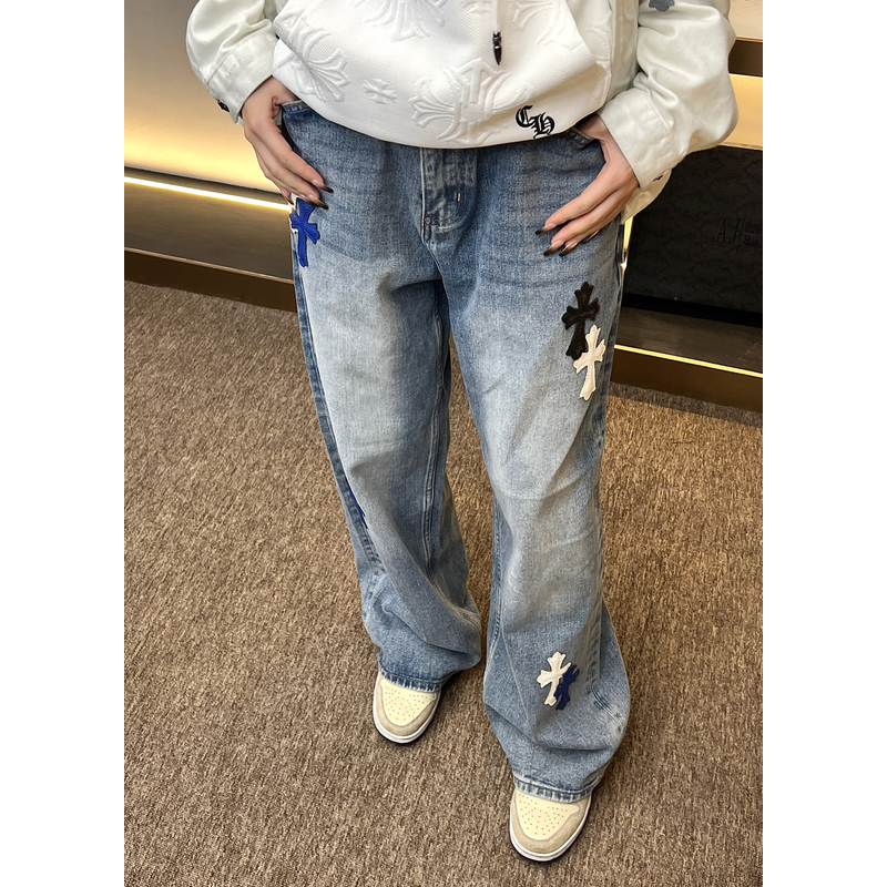 【怡宝专属】2024秋季新款百搭时尚潮流牛仔裤1018