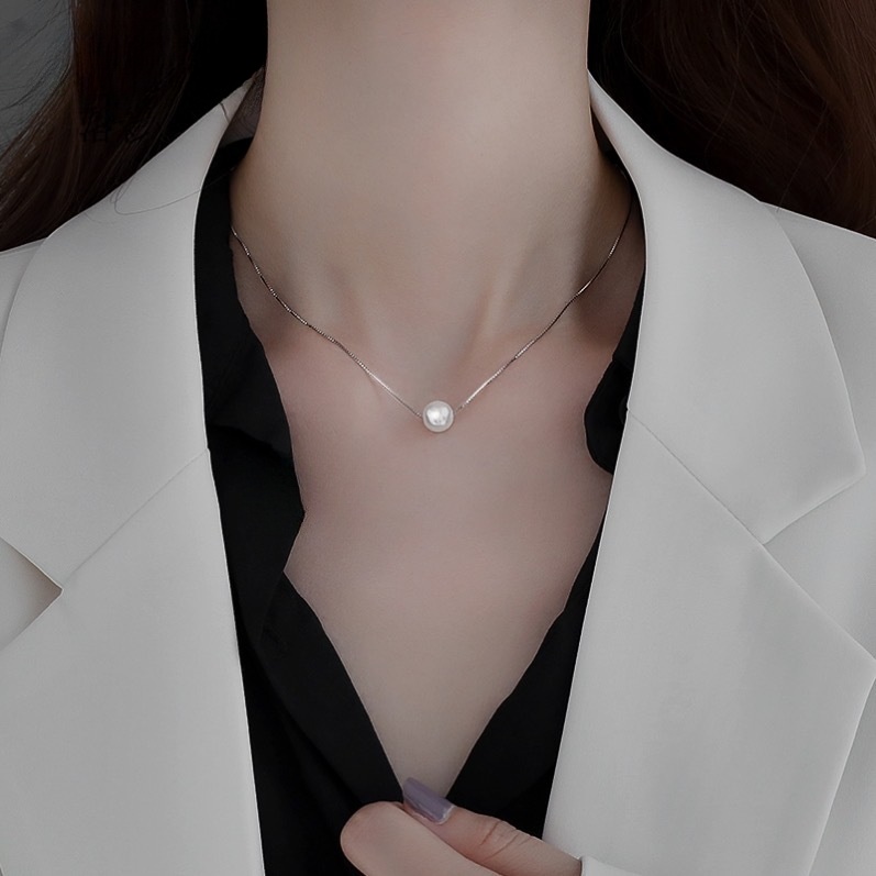 91031（清沧）简约时尚单珠气质项链精致首饰