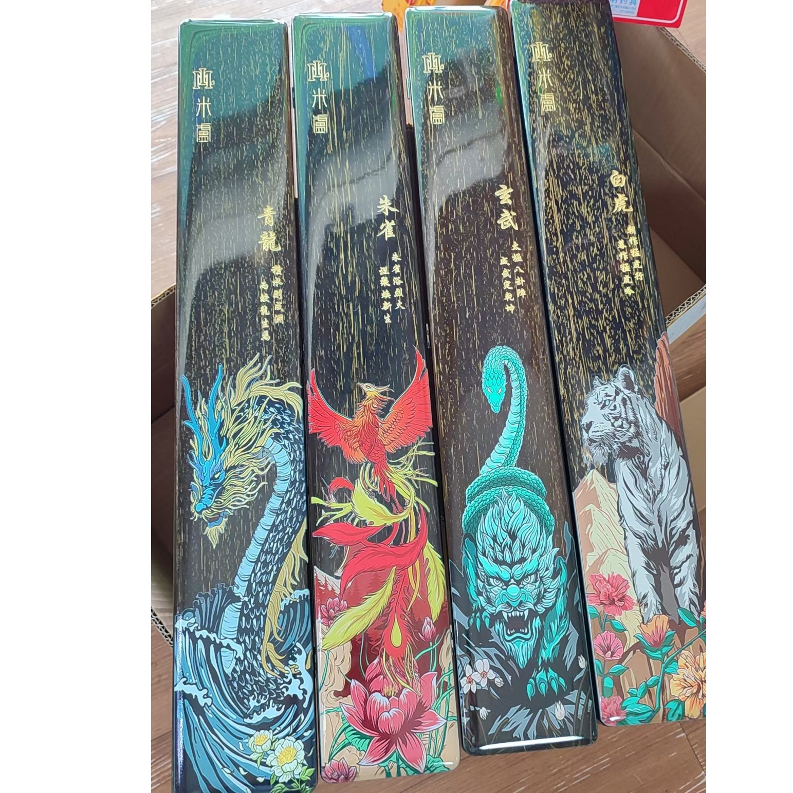 广东米卢浮漂四大神兽漂盒桐木