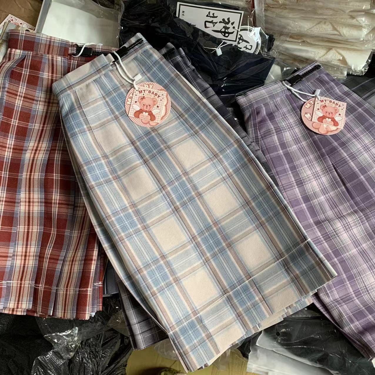 【XS/S/M】好多款 合集粉色格裙 灰色蓝色jk半身裙夏季学生格纹格子