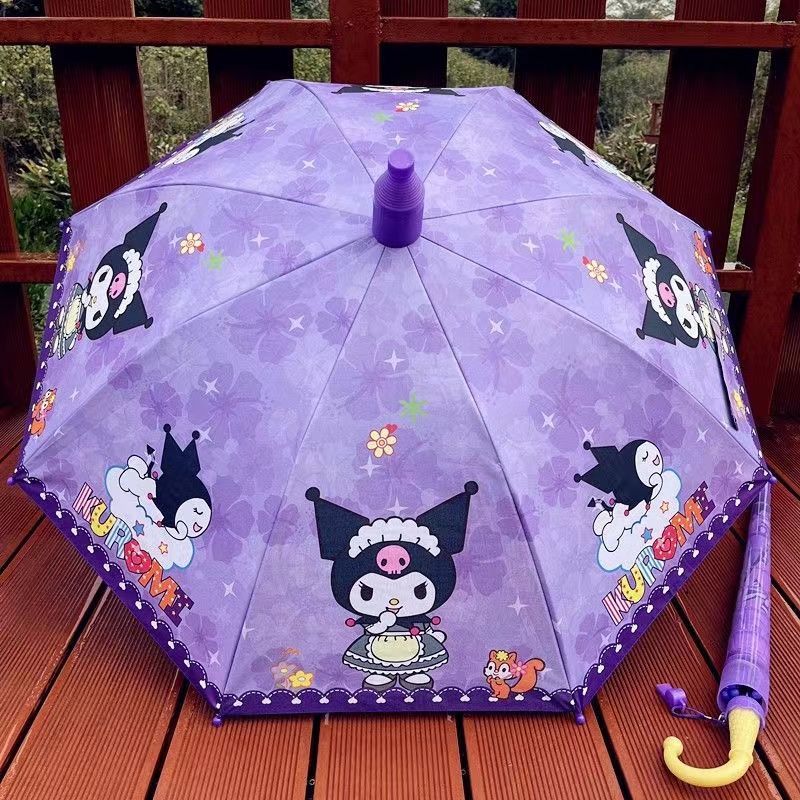热销库洛米儿童雨伞幼儿园小学生晴雨两用自动可爱卡通小公主雨伞