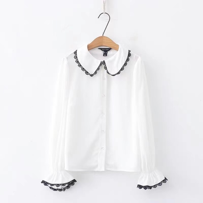 日单防晒娃娃领衬衫