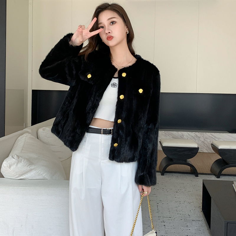 2023新外套女小香风简约大衣女