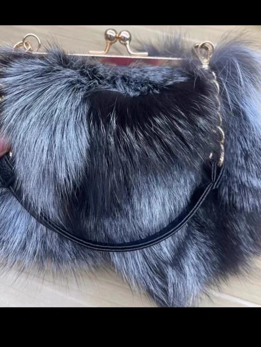 狐狸毛包包挎包新款