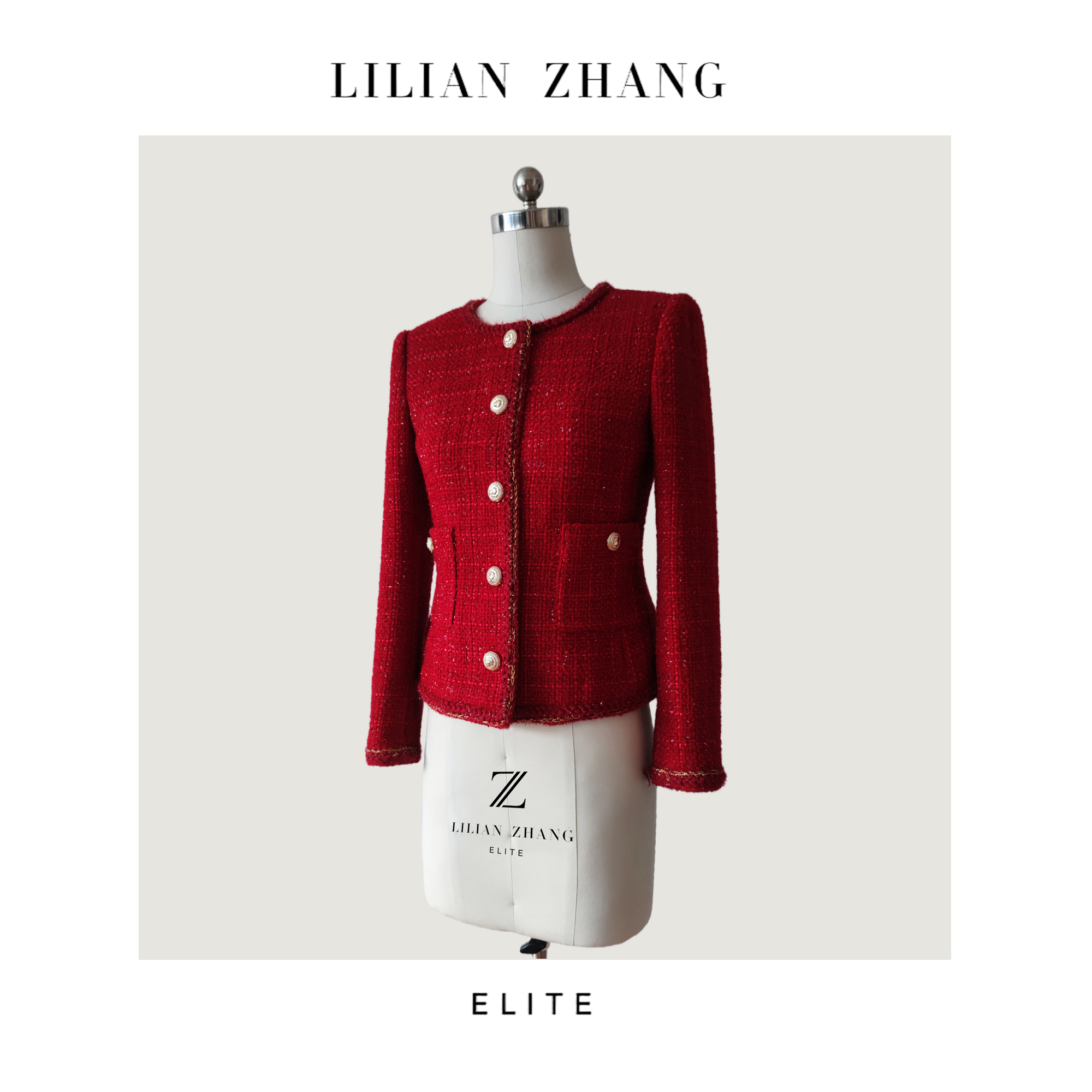 定制—收藏级—时尚轮回—爱有共鸣—挚爱小香风圆领上衣外套 2305034