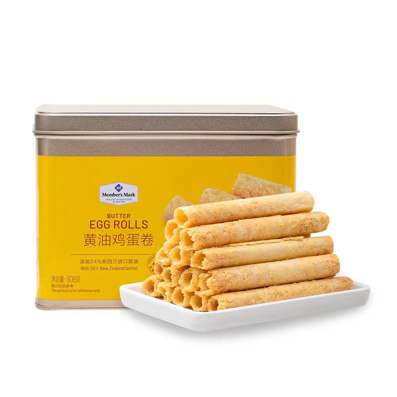 山姆 黄油鸡蛋卷 608g 配料干净