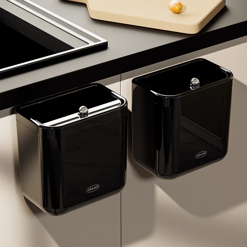 诺室厨房垃圾桶壁挂家用厕所卫生间带盖翻盖厨余橱柜挂式大垃圾桶