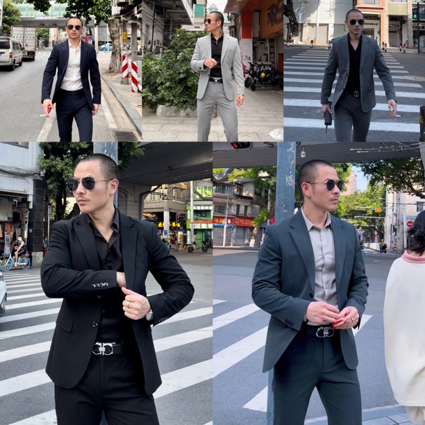 915款修身弹力西服上衣