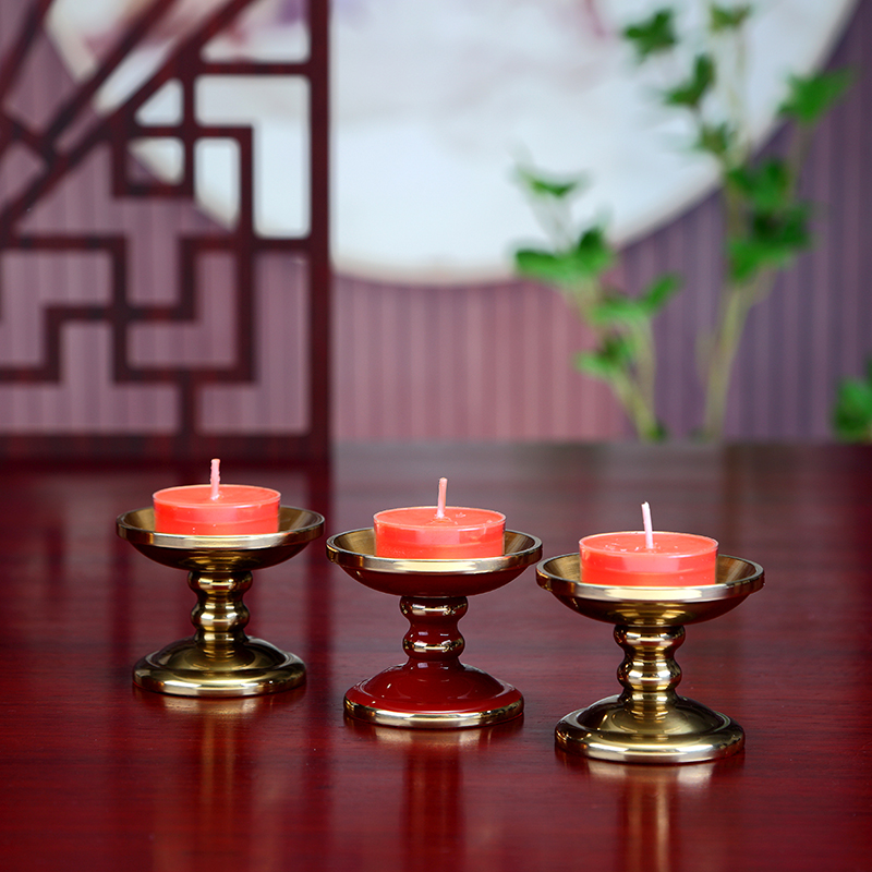圆通工艺黄铜烛台酥油灯座蜡烛台酥油灯烛台家居桌面工艺品摆件
