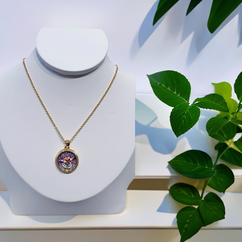 铜合金项链 油画风时尚简约项链